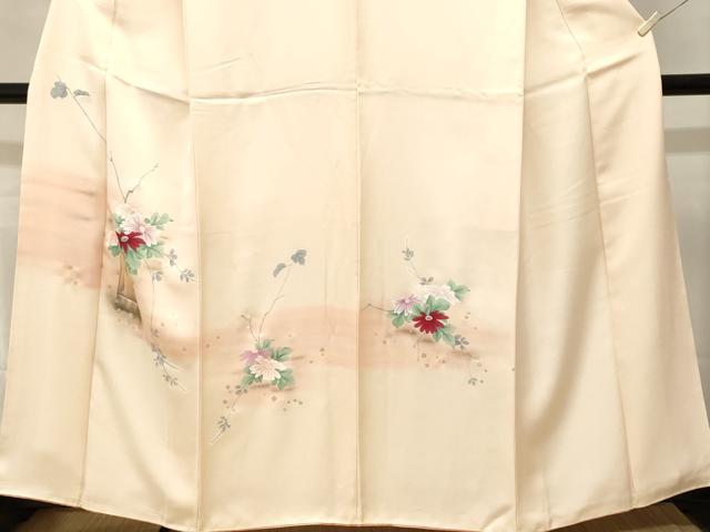 平和屋着物■訪問着　竹　草花文　暈し染め　金銀彩　正絹　逸品　CABL3995ev