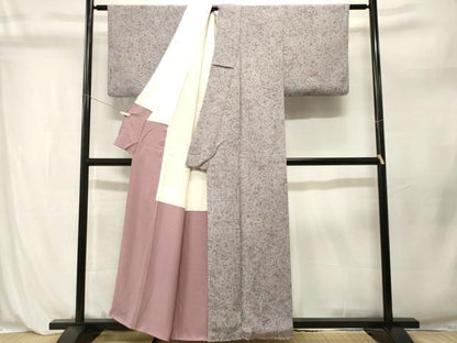 平和屋着物■上質な小紋　孔雀文　切嵌鳳凰更紗花文　正絹　逸品　CABL3996ev