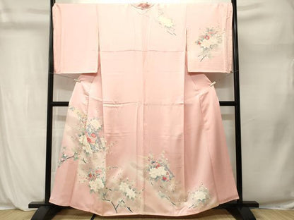 平和屋着物■訪問着　枝花文　暈し染め　正絹　逸品　CABL3999ev