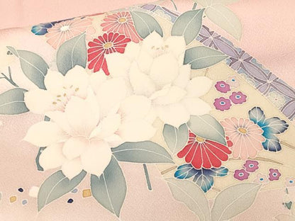 平和屋着物■訪問着　枝花文　暈し染め　正絹　逸品　CABL3999ev