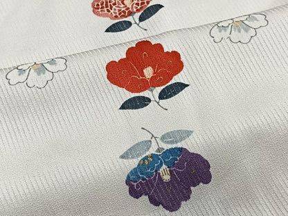平和屋着物＃羽織　草花文　正絹　逸品　CABL4002ua
