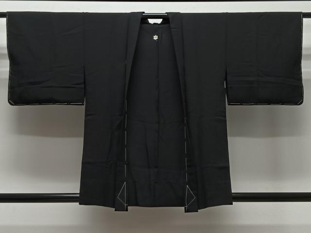 平和屋着物＃黒羽織　単衣　正絹　逸品　未使用　CABL4010ua