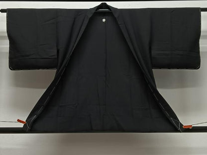 平和屋着物＃黒羽織　単衣　正絹　逸品　未使用　CABL4010ua