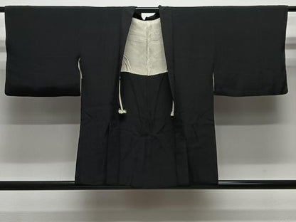 平和屋着物＃黒羽織　正絹　逸品　CABL4020ua