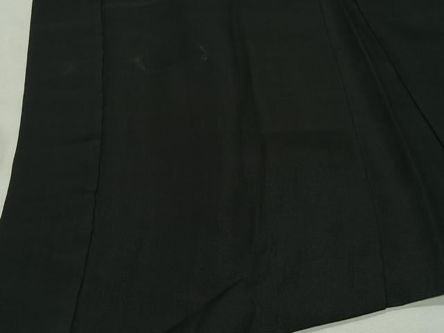 平和屋着物＃男性　長羽織　黒紋付　正絹　逸品　CABL4026ua