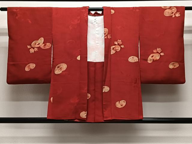 平和屋着物＃羽織　地紋起こし　万寿菊　暈し染め　正絹　逸品　CABL4028ua