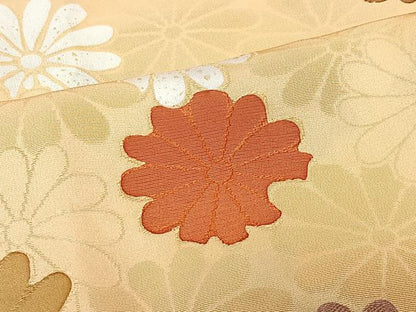 平和屋着物＃道行コート　地紋起こし　舞花文　正絹　逸品　CABL4036ua