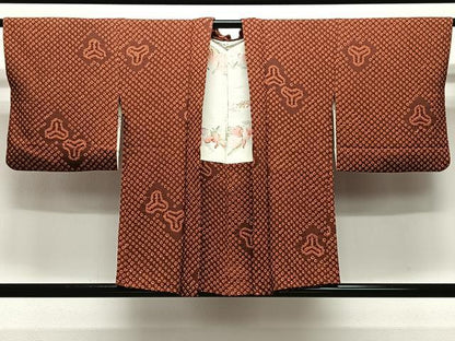 平和屋着物＃羽織　総絞り　毘沙門亀甲　正絹　逸品　CABL4040ua