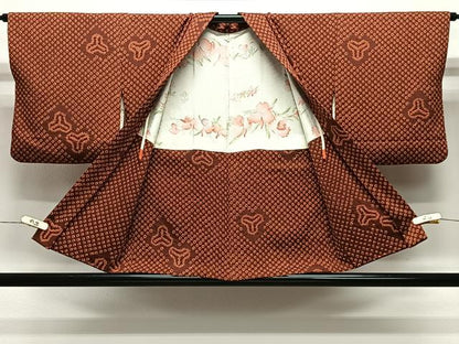平和屋着物＃羽織　総絞り　毘沙門亀甲　正絹　逸品　CABL4040ua
