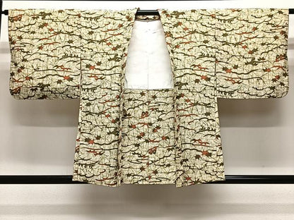 平和屋着物＃羽織　蔦の葉文　正絹　逸品　CABL4043ua