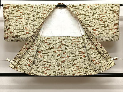 平和屋着物＃羽織　蔦の葉文　正絹　逸品　CABL4043ua