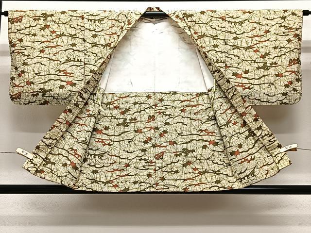 平和屋着物＃羽織　蔦の葉文　正絹　逸品　CABL4043ua