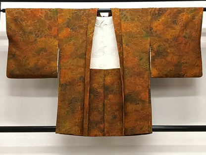 平和屋着物＃羽織　草花文　暈し染め　正絹　逸品　CABL4047ua