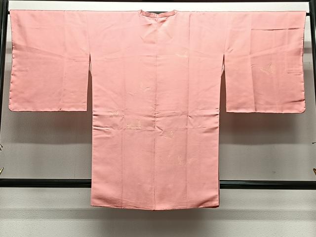 平和屋着物＃道行コート　寿光織　舞蝶文　金糸　鈴乃屋扱い　正絹　逸品　未使用　CABL4049ua