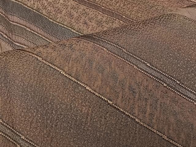 平和屋着物＃道行コート　増尾修興　斜線文　暈し染め　ロング丈　正絹　逸品　CABL4051ua