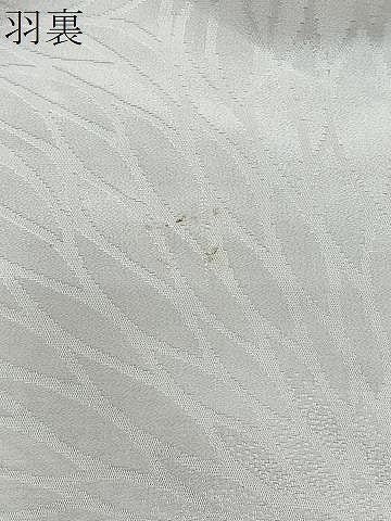平和屋着物＃羽織　寿光織　枝花文　黒地　金銀糸　正絹　逸品　CABL4053ua