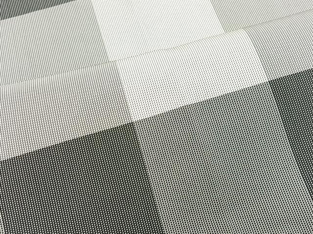 平和屋着物＃道行コート　本場縞大島紬　格子　ロング丈　正絹　逸品　CABL4054ua