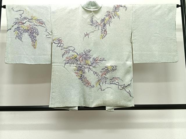 平和屋着物＃羽織　総絞り　蔦の葉文　正絹　逸品　CABL4058ua