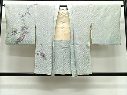 平和屋着物＃羽織　総絞り　蔦の葉文　正絹　逸品　CABL4058ua