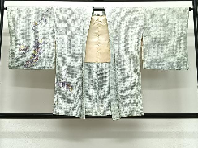 平和屋着物＃羽織　総絞り　蔦の葉文　正絹　逸品　CABL4058ua