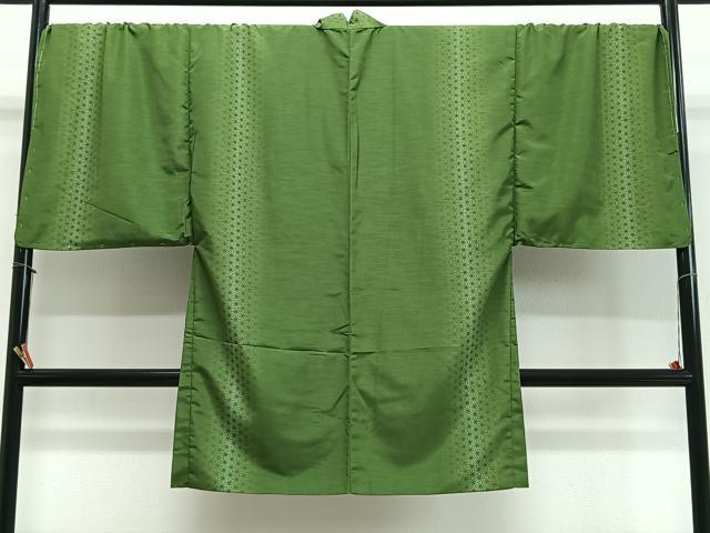 平和屋着物＃男性　長羽織　麻の葉文様　キングサイズ　洗える着物　未使用　CABL4061ua