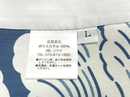 平和屋着物＃男性　長羽織　流水草花文　キングサイズ　洗える着物　未使用　CABL4064ua