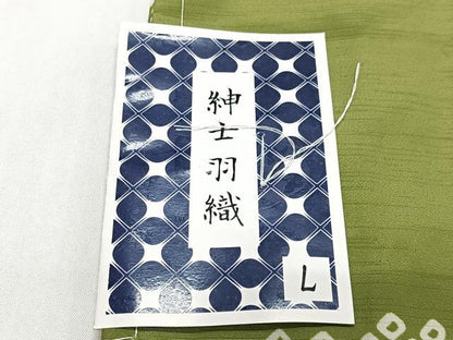 平和屋着物＃男性　長羽織　流水草花文　キングサイズ　洗える着物　未使用　CABL4069ua