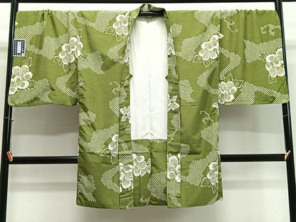 平和屋着物＃男性　長羽織　流水草花文　キングサイズ　洗える着物　未使用　CABL4070ua