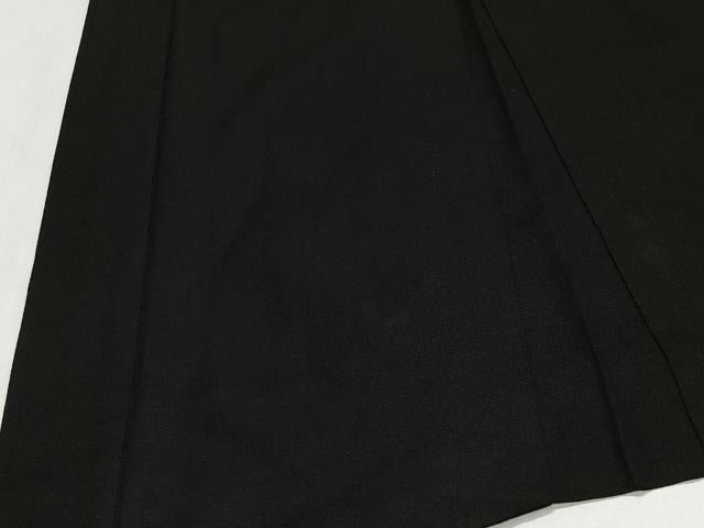 平和屋着物＃男性　長羽織　黒地　正絹　逸品　CABL4073ua