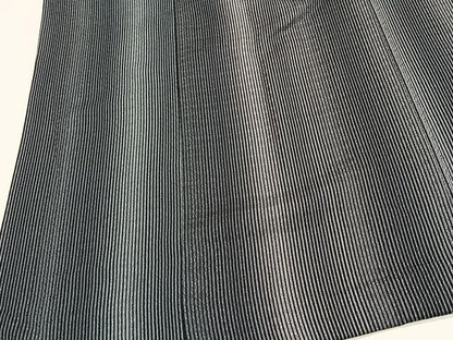 平和屋着物＃道行コート　縞　暈し染め　ロング丈　正絹　逸品　CABL4074ua