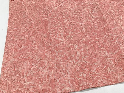 平和屋着物＃道行コート　草花文　正絹　逸品　CABL4075ua