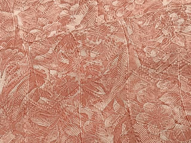 平和屋着物＃道行コート　草花文　正絹　逸品　CABL4075ua