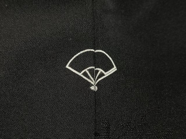 平和屋着物＃羽織　寿光織　花鳥丸文　黒地　金銀糸　正絹　逸品　未使用　CABL4076ua