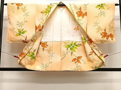 平和屋着物＃羽織　手描き　南天文　暈し染め　正絹　逸品　未使用　CABL4079ua