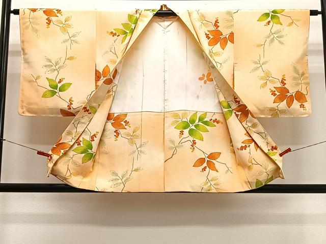 平和屋着物＃羽織　手描き　南天文　暈し染め　正絹　逸品　未使用　CABL4079ua