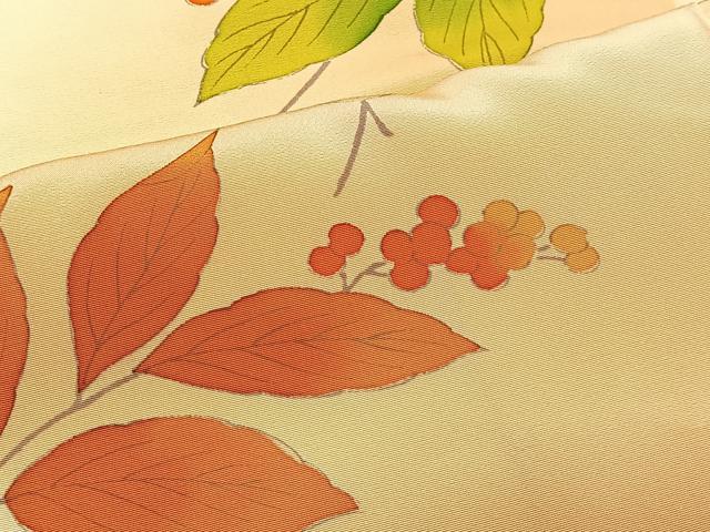 平和屋着物＃羽織　手描き　南天文　暈し染め　正絹　逸品　未使用　CABL4079ua