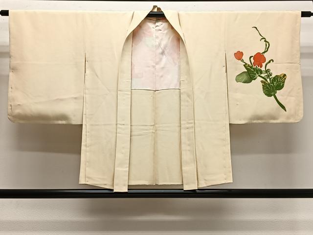 平和屋着物＃羽織　ろうけつ染め　草花文　正絹　逸品　未使用　CABL4085ua