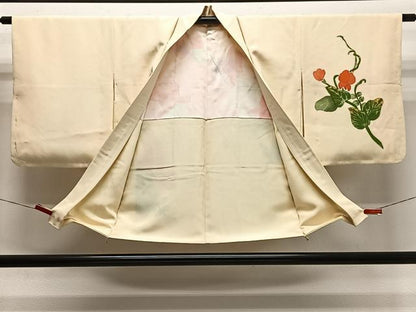 平和屋着物＃羽織　ろうけつ染め　草花文　正絹　逸品　未使用　CABL4085ua