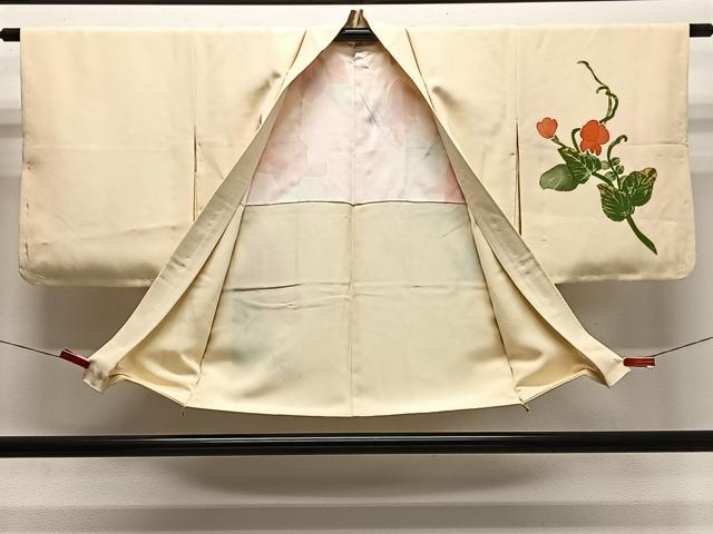 平和屋着物＃羽織　ろうけつ染め　草花文　正絹　逸品　未使用　CABL4085ua