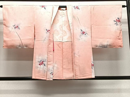 平和屋着物＃羽織　地紋起こし　草花文　暈し染め　正絹　逸品　未使用　CABL4086ua