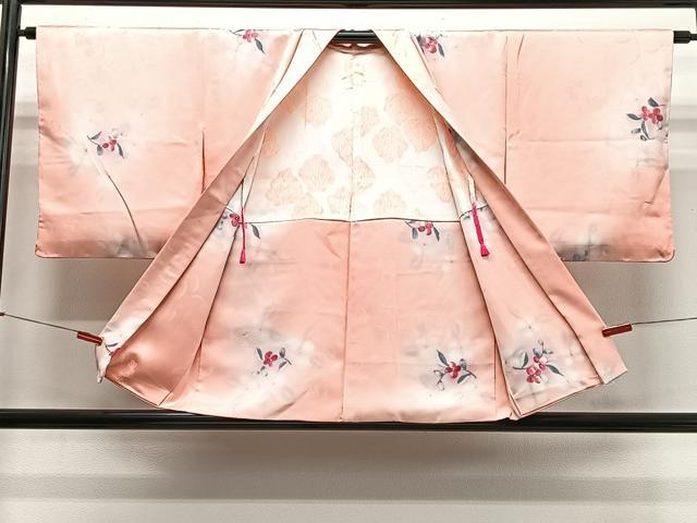 平和屋着物＃羽織　地紋起こし　草花文　暈し染め　正絹　逸品　未使用　CABL4086ua