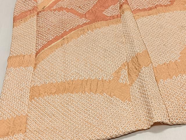 平和屋着物＃羽織　総絞り　地紙文　正絹　逸品　CABL4087ua