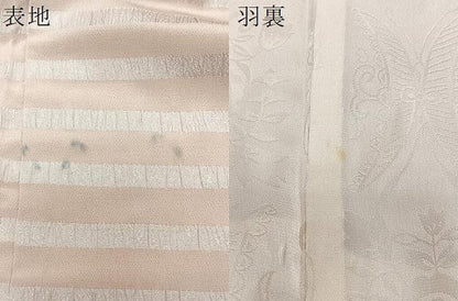 平和屋着物＃羽織　お召地　横段文　正絹　逸品　CABL4088ua