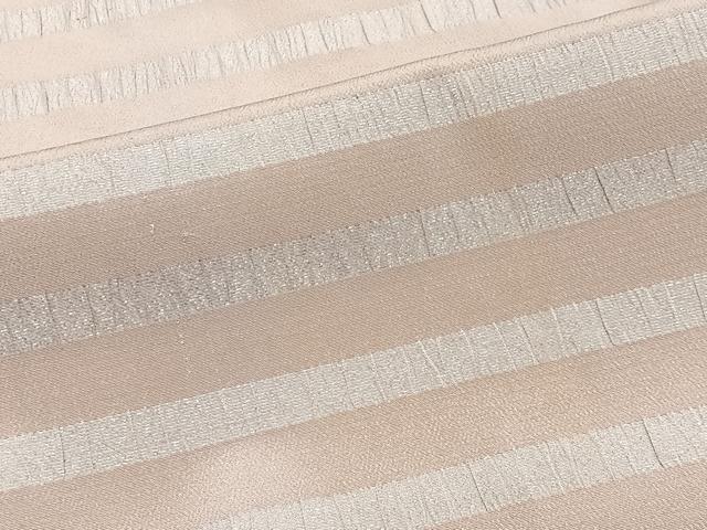 平和屋着物＃羽織　お召地　横段文　正絹　逸品　CABL4088ua