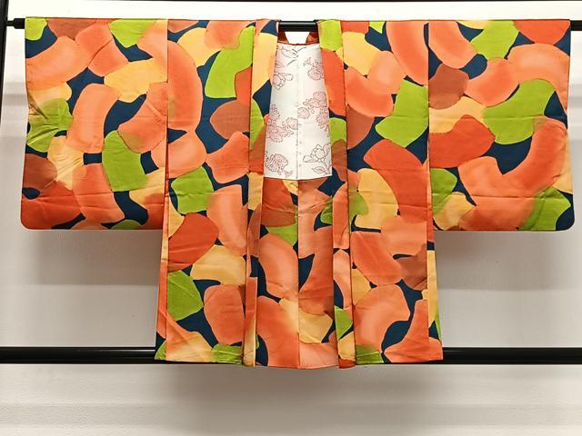 平和屋着物＃羽織　抽象文様　正絹　逸品　CABL4091ua