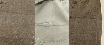 平和屋着物＃長羽織　お召地　霞文　正絹　逸品　未使用　CABL4093ua