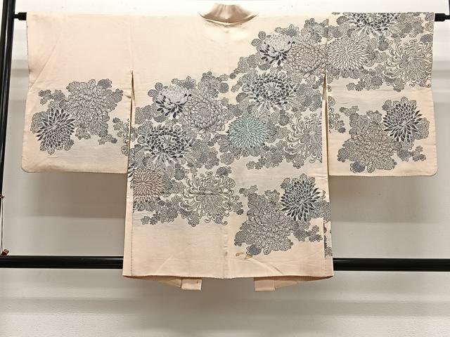 平和屋着物＃羽織　寿光織　舞花文　銀糸　正絹　逸品　CABL4094ua