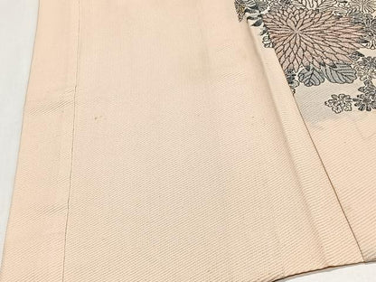 平和屋着物＃羽織　寿光織　舞花文　銀糸　正絹　逸品　CABL4094ua