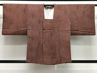 平和屋着物＃道行コート　立涌花地紋　正絹　逸品　CABL4104ua