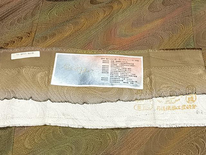 平和屋着物＃道行コート　松山康兵　流水地紋　証紙付き　正絹　逸品　未使用　CABL4107ua